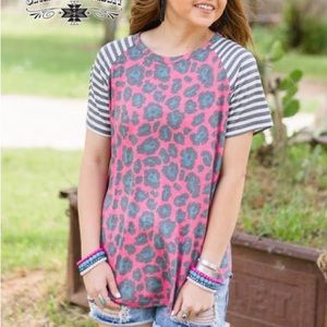 Crazy Train Leopard Print Tee in Medium